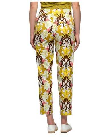 pantalone panna/rosa/giallo da donna con fantasia floreale | KOCCA pantalone panna/rosa/giallo da donna con fantasia floreale | KOCCA