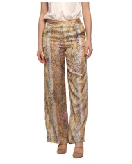 pantaloni giallo/arancio da donna con fantasia arabescata | KOCCA