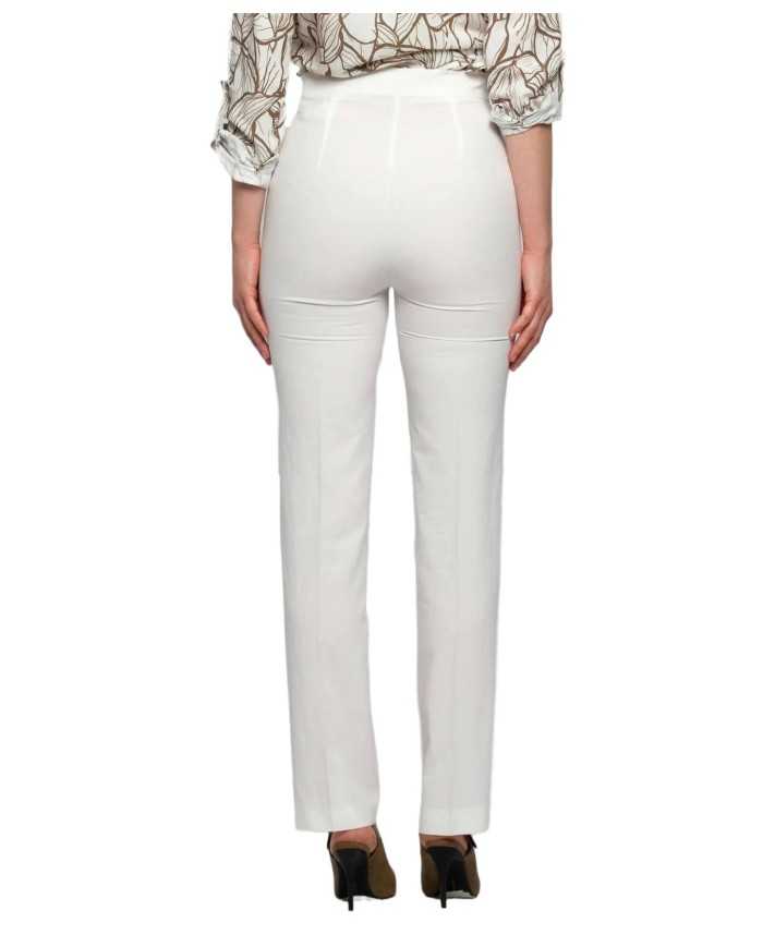 pantalone latte/panna da donna aderente in vita | KOCCA