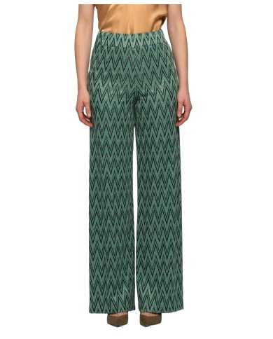 pantalone nera/verde da donna con fantasia geometrica | KOCCA pantalone nera/verde da donna con fantasia geometrica | KOCCA