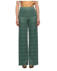 pantalone nera/verde da donna con fantasia geometrica | KOCCA pantalone nera/verde da donna con fantasia geometrica | KOCCA