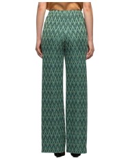 pantalone nera/verde da donna con fantasia geometrica | KOCCA pantalone nera/verde da donna con fantasia geometrica | KOCCA
