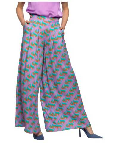 pantagonna arancio/lilla da donna con fantasia astratta | KOCCA pantagonna arancio/lilla da donna con fantasia astratta | KOCCA