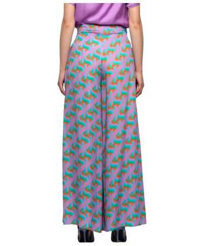 pantagonna arancio/lilla da donna con fantasia astratta | KOCCA pantagonna arancio/lilla da donna con fantasia astratta | KOCCA