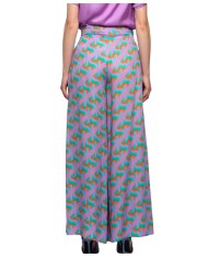 pantagonna arancio/lilla da donna con fantasia astratta | KOCCA