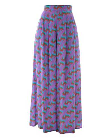 pantagonna arancio/lilla da donna con fantasia astratta | KOCCA pantagonna arancio/lilla da donna con fantasia astratta | KOCCA