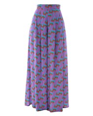 pantagonna arancio/lilla da donna con fantasia astratta | KOCCA