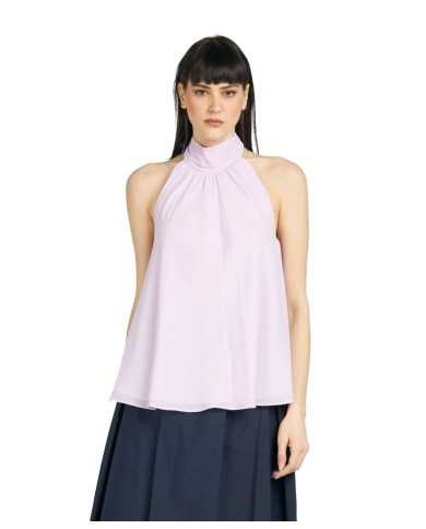 top rosa lilllato donna con scollatura all'americana | KOCCA top rosa lilllato donna con scollatura all'americana | KOCCA