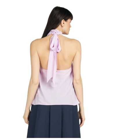 top rosa lilllato donna con scollatura all'americana | KOCCA top rosa lilllato donna con scollatura all'americana | KOCCA