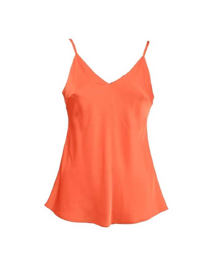 top arancio donna con linea svasata e scollo a V | KOCCA top arancio donna con linea svasata e scollo a V | KOCCA