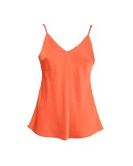 top arancio donna con linea svasata e scollo a V | KOCCA