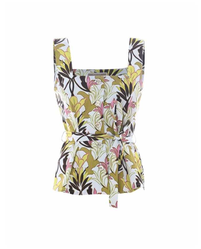top panna/rosa/giallo da donna con fantasia floreale | KOCCA top panna/rosa/giallo da donna con fantasia floreale | KOCCA