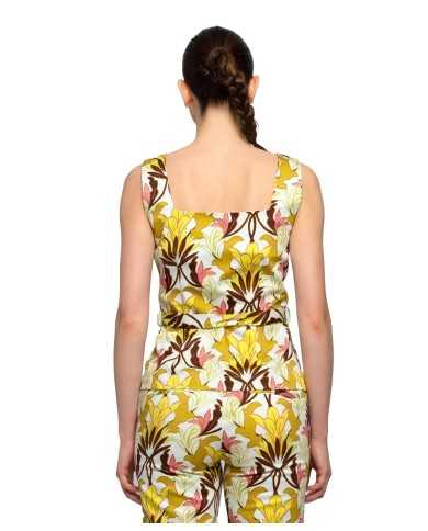 top panna/rosa/giallo da donna con fantasia floreale | KOCCA top panna/rosa/giallo da donna con fantasia floreale | KOCCA