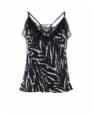 top nero/avorio da donna con fantasia zebrata | KOCCA