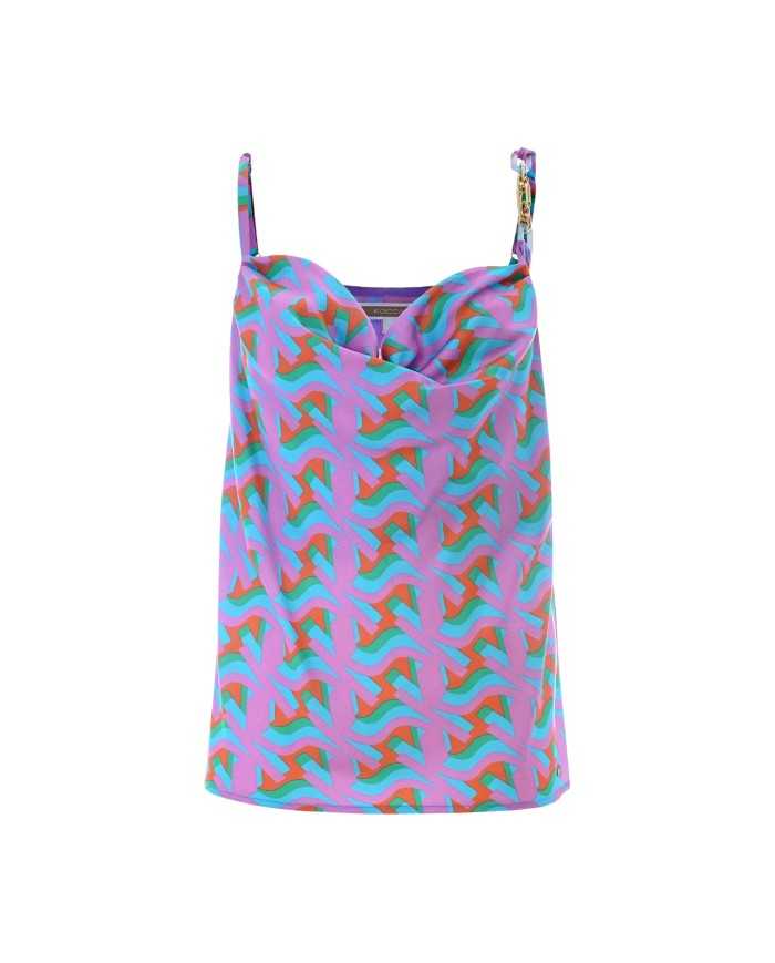 top da donna con stampa poligonale colorata | KOCCA top da donna con stampa poligonale colorata | KOCCA