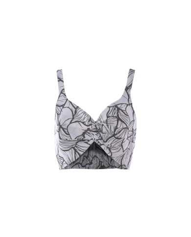 crop top da donna con tessuto intrecciato e fantasia fango | KOCCA crop top da donna con tessuto intrecciato e fantasia fango | KOCCA
