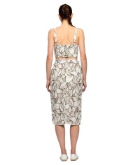 crop top da donna con tessuto intrecciato e fantasia fango | KOCCA