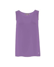 top rosa lillato da donna rifinito con bordatura in tono | KOCCA top rosa lillato da donna rifinito con bordatura in tono | KOCCA