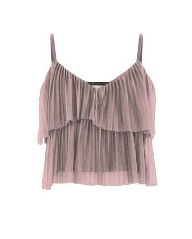 top rosa delicato con doppio strato di volant plissettato | KOCCA top rosa delicato con doppio strato di volant plissettato | KOCCA
