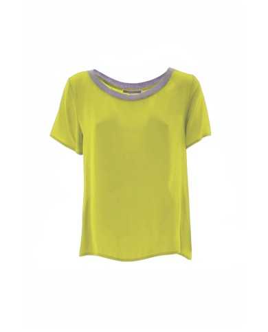 t-shirt limone chiaro da donna con dettagli brillanti | KOCCA t-shirt limone chiaro da donna con dettagli brillanti | KOCCA