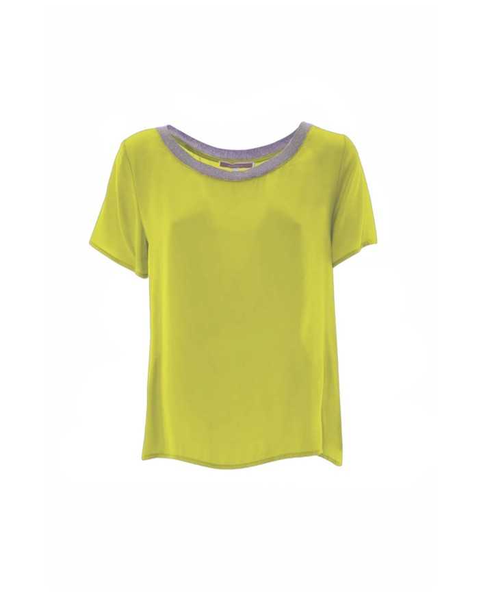t-shirt limone chiaro da donna con dettagli brillanti | KOCCA t-shirt limone chiaro da donna con dettagli brillanti | KOCCA