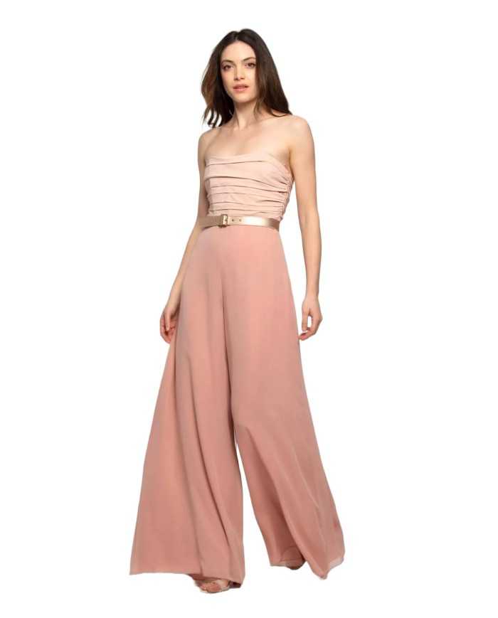 tuta rosa delicato da donna con top, cintura e pantaloni | KOCCA tuta rosa delicato da donna con top, cintura e pantaloni | KOCCA