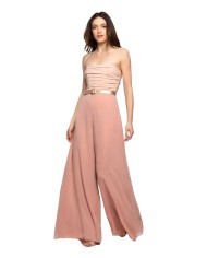 tuta rosa delicato da donna con top, cintura e pantaloni | KOCCA