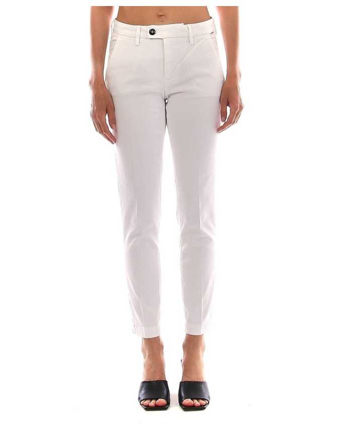 pantalone bianco da donna con tasche americane | ROY ROGER'S pantalone bianco da donna con tasche americane | ROY ROGER'S