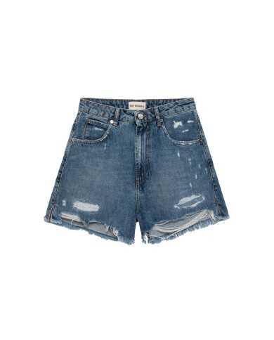 short aiko da donna in denim con logo patch dietro | ROY ROGER'S short aiko da donna in denim con logo patch dietro | ROY ROGER'S