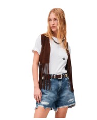 short aiko da donna in denim con logo patch dietro | ROY ROGER'S short aiko da donna in denim con logo patch dietro | ROY ROGER'S