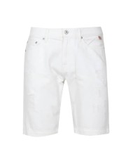 bermuda bianche da uomo con atch logata su tasca dietro | ROY ROGER'S