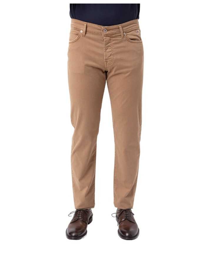 pantalone beige da uomo con salpa logato su retro | ROY ROGER'S pantalone beige da uomo con salpa logato su retro | ROY ROGER'S