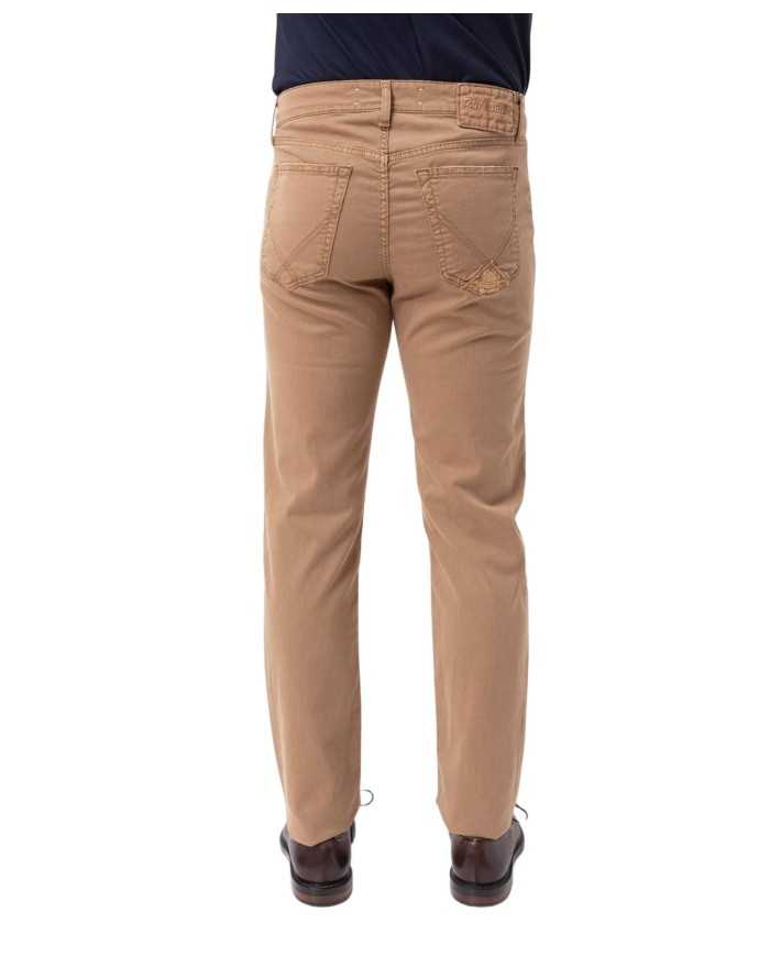 pantalone beige da uomo con salpa logato su retro | ROY ROGER'S
