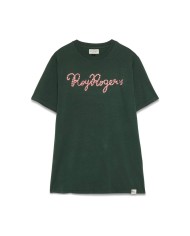 t-shirt french navy con stampa logata al centro | ROY ROGER'S