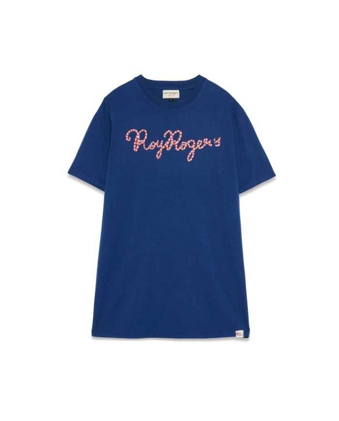 t-shirt french navy con stampa logata al centro | ROY ROGER'S t-shirt french navy con stampa logata al centro | ROY ROGER'S