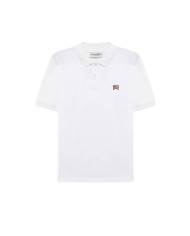 polo bianca da uomo con logo ricamato su petto | ROY ROGER'S