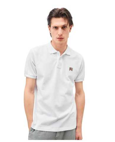 polo bianca da uomo con logo ricamato su petto | ROY ROGER'S polo bianca da uomo con logo ricamato su petto | ROY ROGER'S