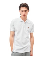 polo bianca da uomo con logo ricamato su petto | ROY ROGER'S