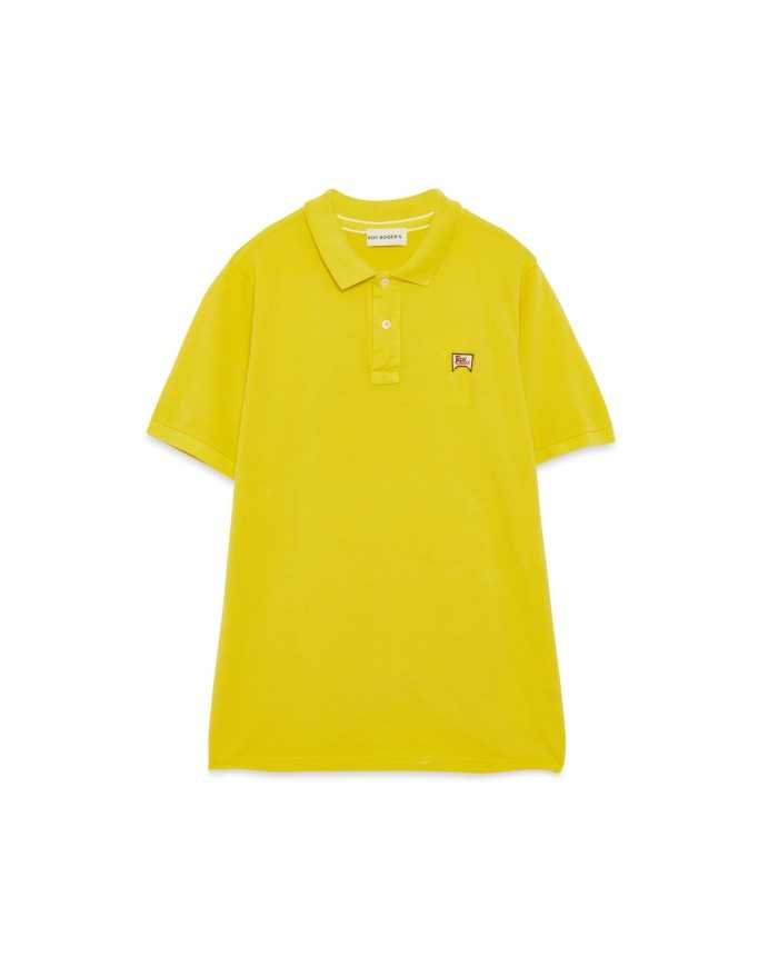 polo gialla da uomo con logo ricamato su petto | ROY ROGER'S polo gialla da uomo con logo ricamato su petto | ROY ROGER'S