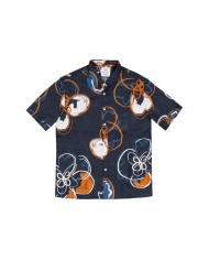 camicia scura da uomo con fantasia a palme | BOB camicia scura da uomo con fantasia a palme | BOB