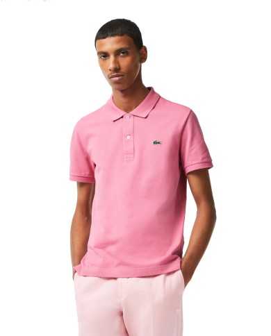 polo rosa da uomo in petit piquet con logo | LACOSTE polo rosa da uomo in petit piquet con logo | LACOSTE