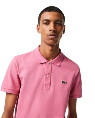 polo rosa da uomo in petit piquet con logo | LACOSTE