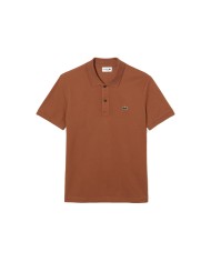polo marrone chiaro da uomo in petit piquet con logo | LACOSTE