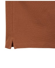 polo marrone chiaro da uomo in petit piquet con logo | LACOSTE