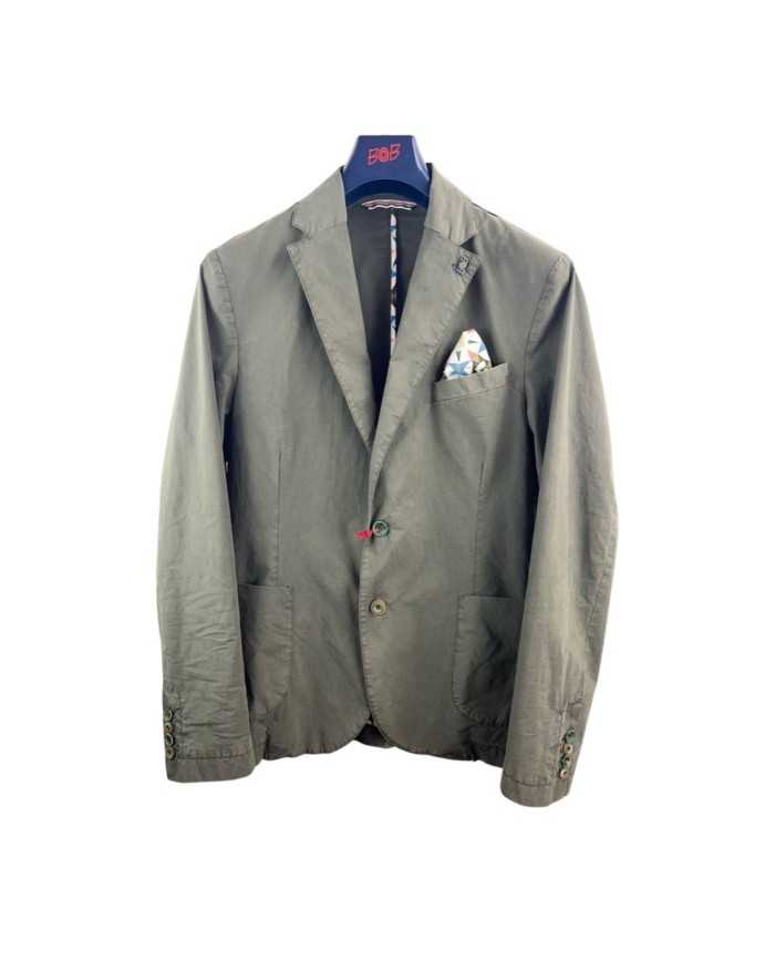 giacca militare in lyocell con stemma logato | BOB giacca militare in lyocell con stemma logato | BOB