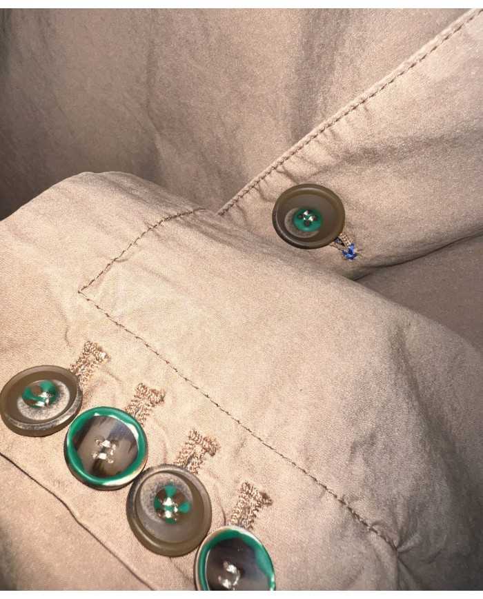 giacca tabacco in lyocell con stemma logato | BOB giacca tabacco in lyocell con stemma logato | BOB