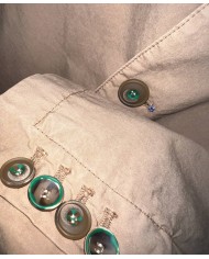 giacca tabacco in lyocell con stemma logato | BOB