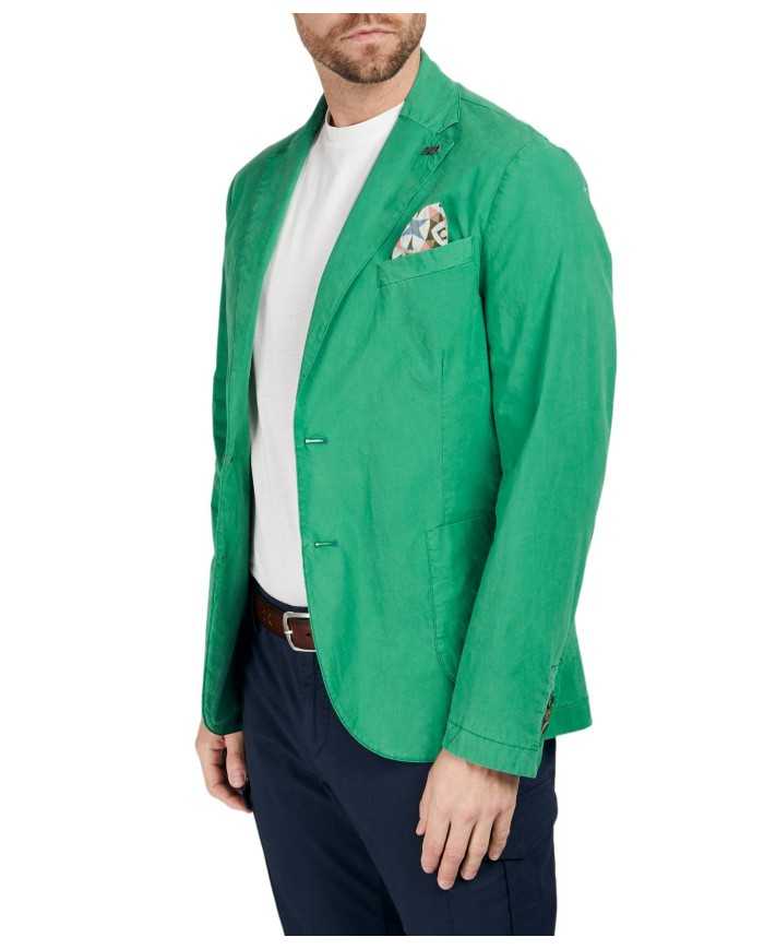 giacca verde/smeraldo in lyocell con stemma logato | BOB giacca verde/smeraldo in lyocell con stemma logato | BOB