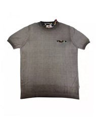 maglia moro effetto vintage da uomo con logo e tasca a fantasia | BOB