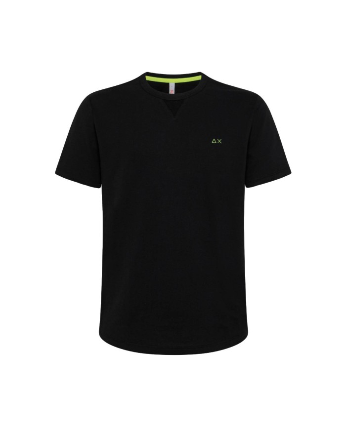 SUN68 T shirt Uomo T33120 P EM cotone con tessuto stile solid 11 NE